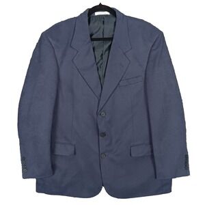 Vintage Members Only Microsuede Blazer Sprort Coat‎ Jacket Navy Blue 48R